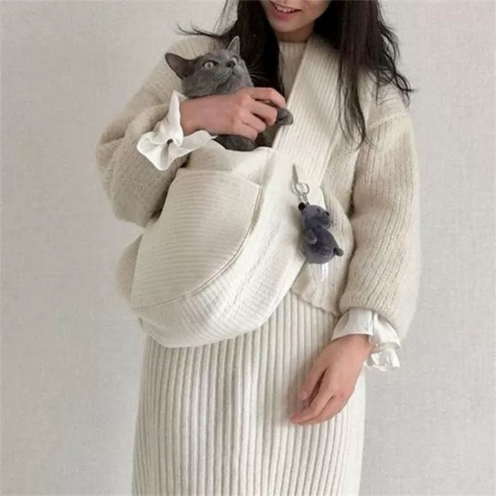 Elevate Your Pet Travel Experience with Our Handmade Canvas Shoulder Tote