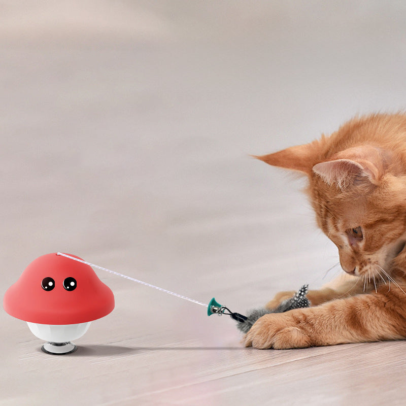 Unleash the Fun with the Pet Suction Cup Wand Teaser Retractable Exercise Toy