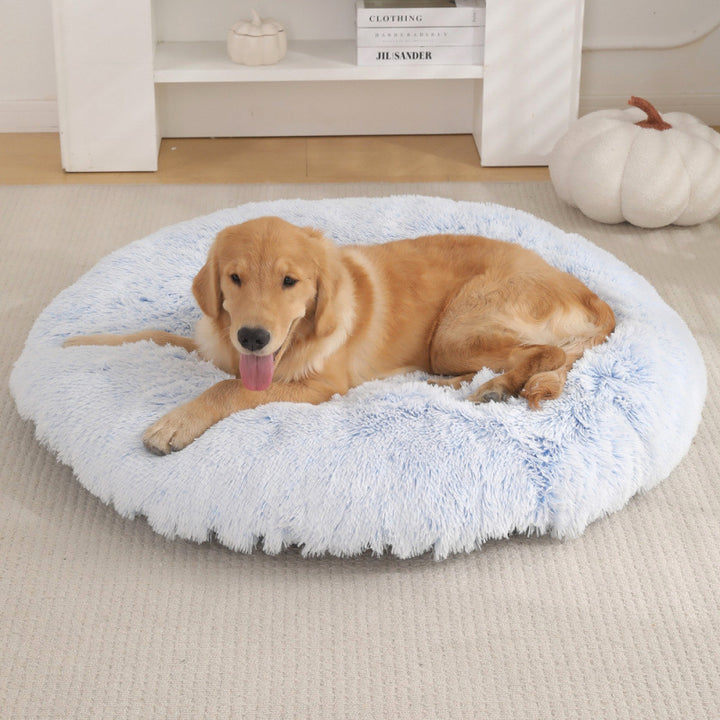 Pet Round Plush Warm Sleeping Mat Bed