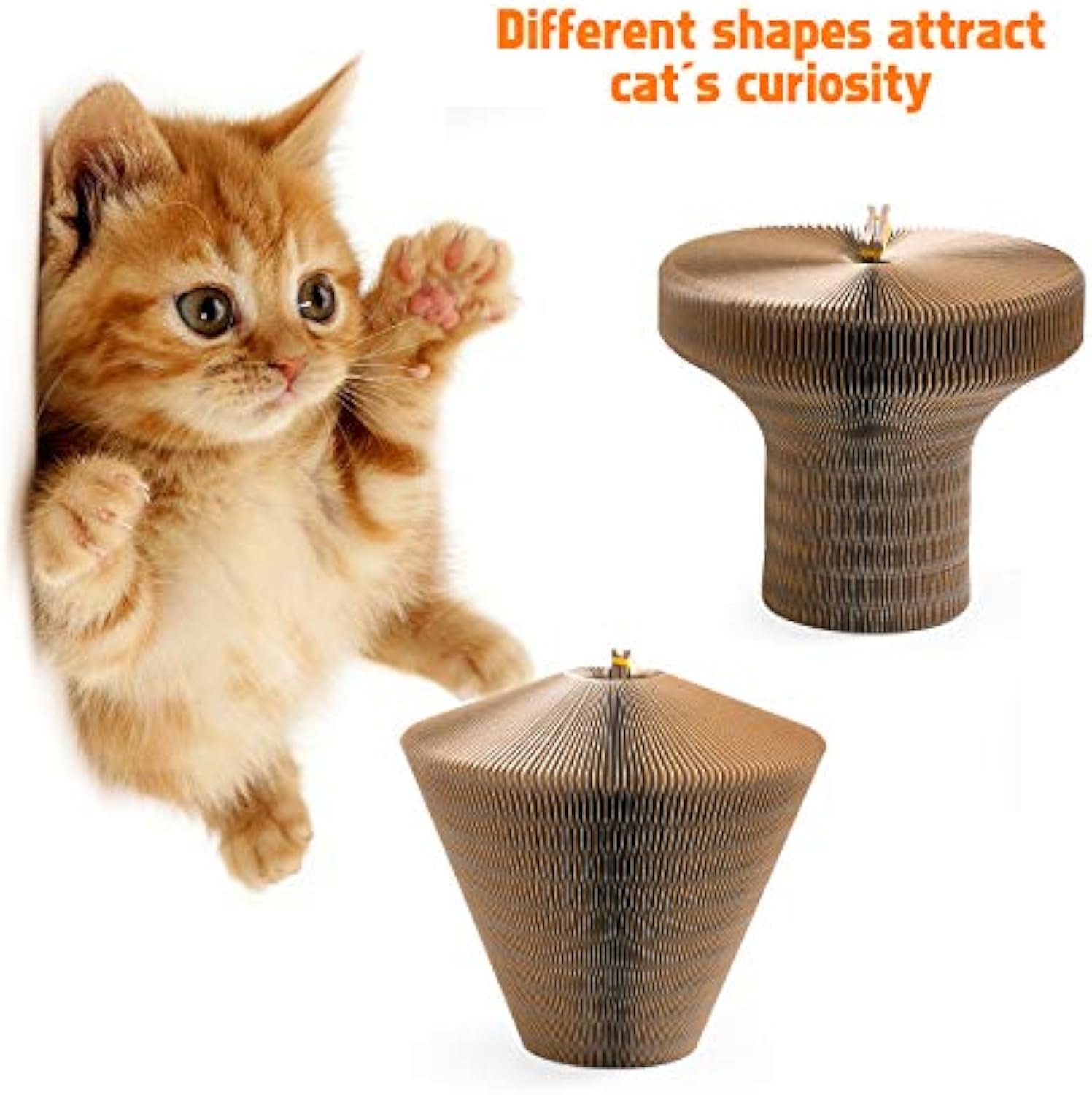 Pet Collapsible Cardboard Scratcher Lounge Round Bed