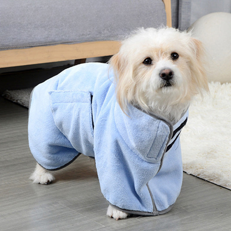 Pet Bathrobe Microfiber Absorbent Fast Drying Grooming Towel For Pets
