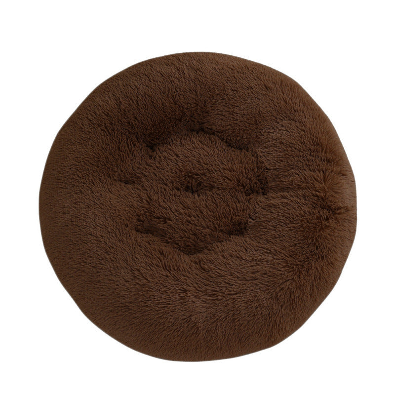 Pet Round Plush Warm Sleeping Mat Bed