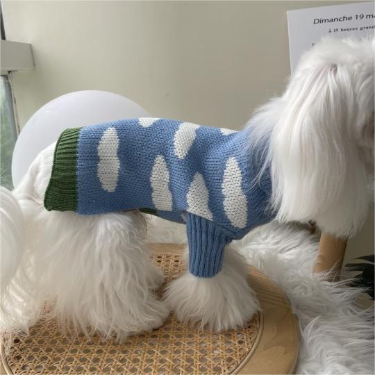 Pet Sweater Jacquard Knit Warm Clothing Apparel