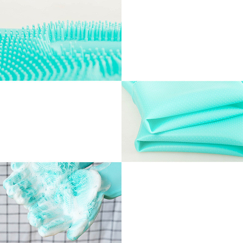 Pet Grooming Glove Silicone Massage Brush Bath Cleaning Tool For Pets