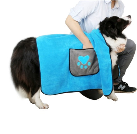 Pet Bath Towel Absorbent Quick Drying Soft Cleaning Cloth