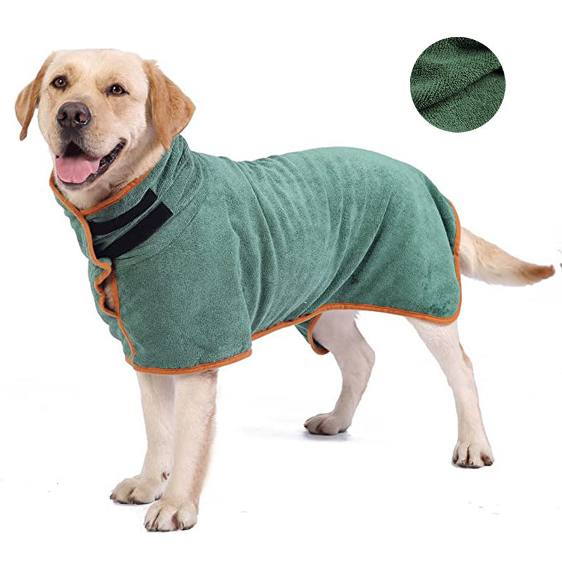 Pet Bathrobe Microfiber Absorbent Fast Drying Grooming Towel For Pets