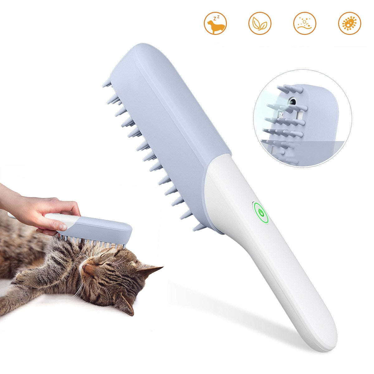 Pet Silicone Massage Grooming Brush For Cleaning And Deodorizing