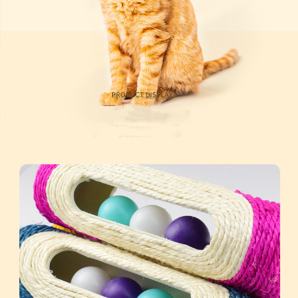Long Sisal Drum Pet Toy Set Of Three