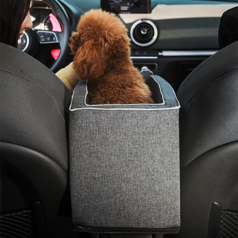 Pet Car Seat Bed Travel Center Console Carrier Transport Bag