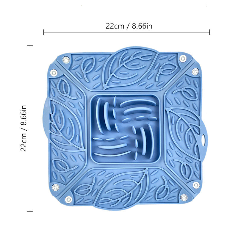 Pet Silicone Foldable Slow Feeding Mat Bowl