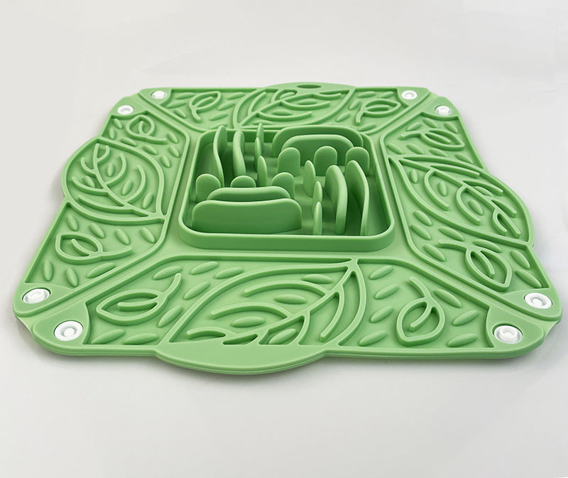 Pet Silicone Foldable Slow Feeding Mat Bowl