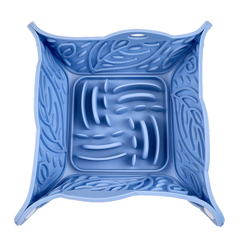 Pet Silicone Foldable Slow Feeding Mat Bowl