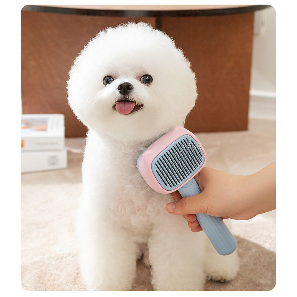 Pet Deshedding And Dematting Grooming Brush For Shedding Control