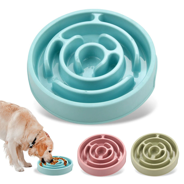 Pet Slow Feeder Anti Gulping Non Slip Feeding Bowl