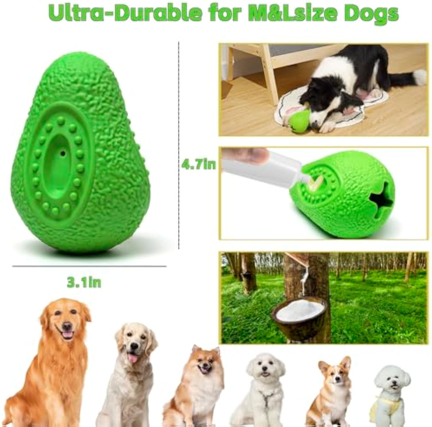 Pet Indestructible Chew Toy Safe Rubber Teething Toy