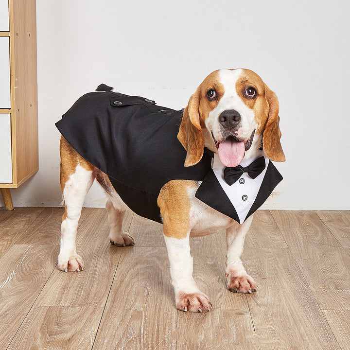 Pet Wedding Suit Jacket Swallowtail Formal Clothing Apparel