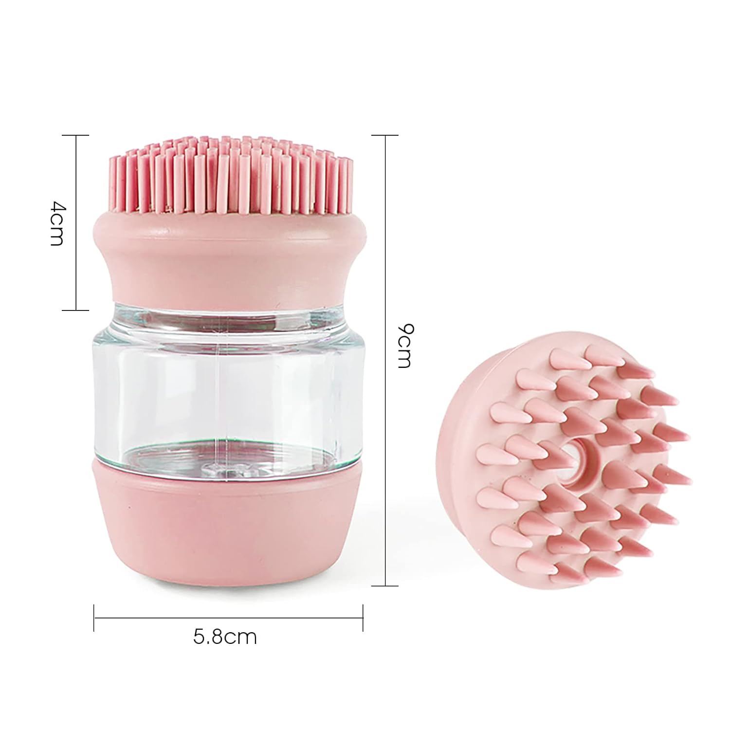 Pet Silicone Bath Brush Shampoo Dispenser Grooming Tool