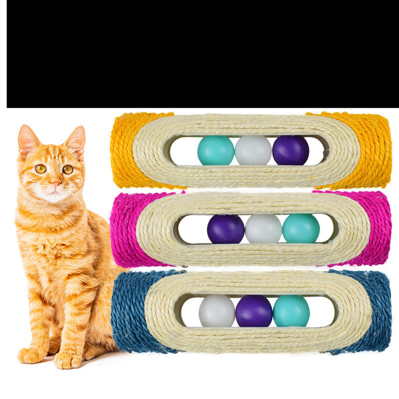 Long Sisal Drum Pet Toy Set Of Three