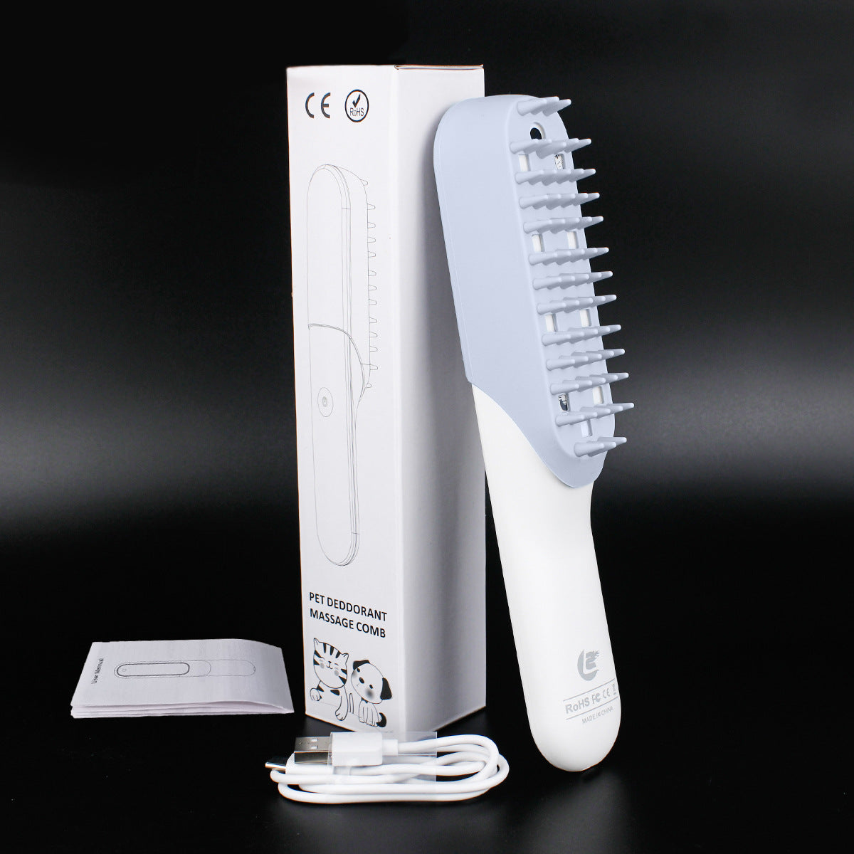 Pet Silicone Massage Grooming Brush For Cleaning And Deodorizing
