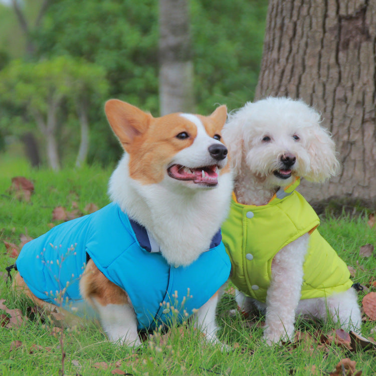 Pet Jacket Thickened Waterproof Outdoor Reflective Double Sided Coat