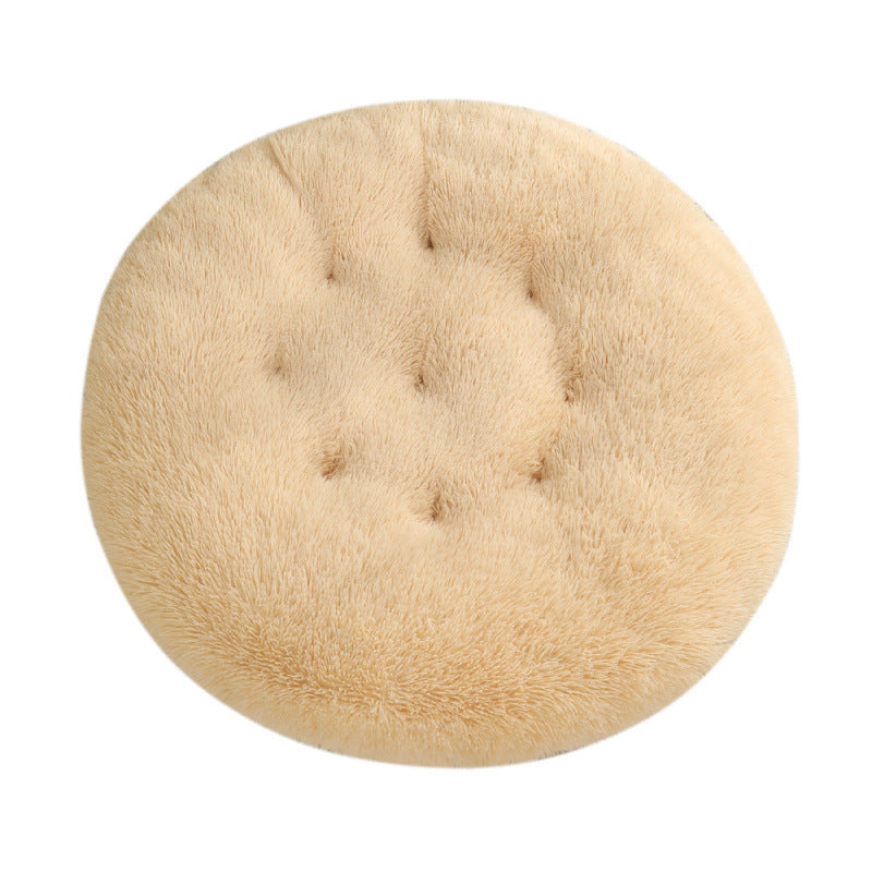 Pet Round Plush Warm Sleeping Mat Bed