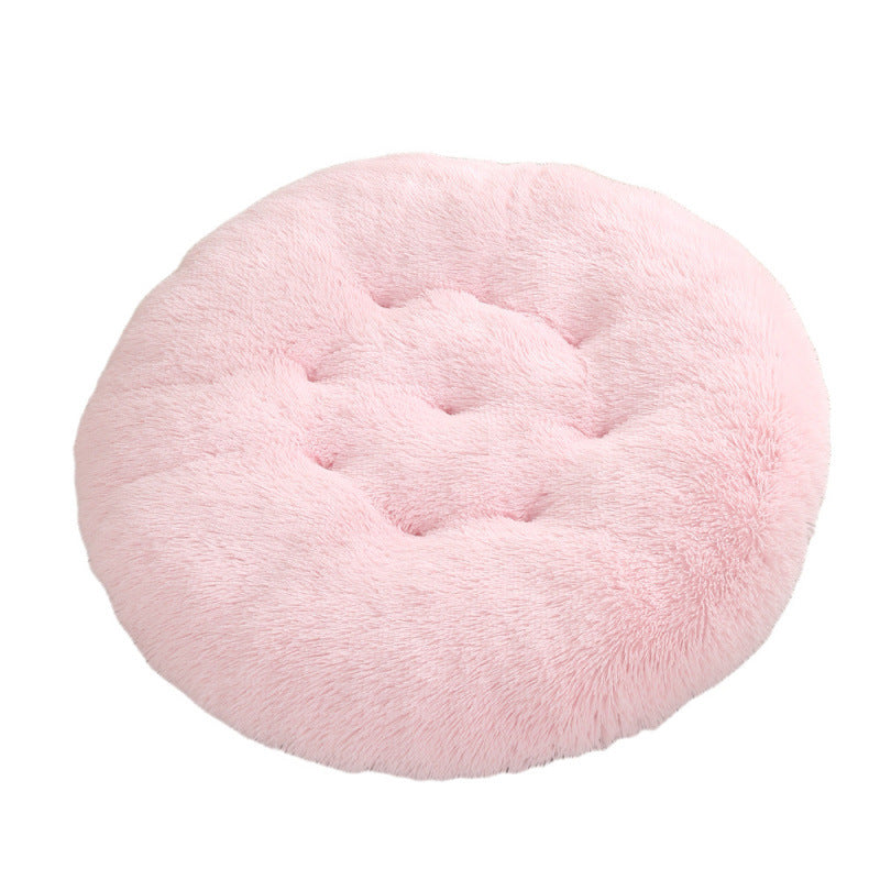Pet Round Plush Warm Sleeping Mat Bed