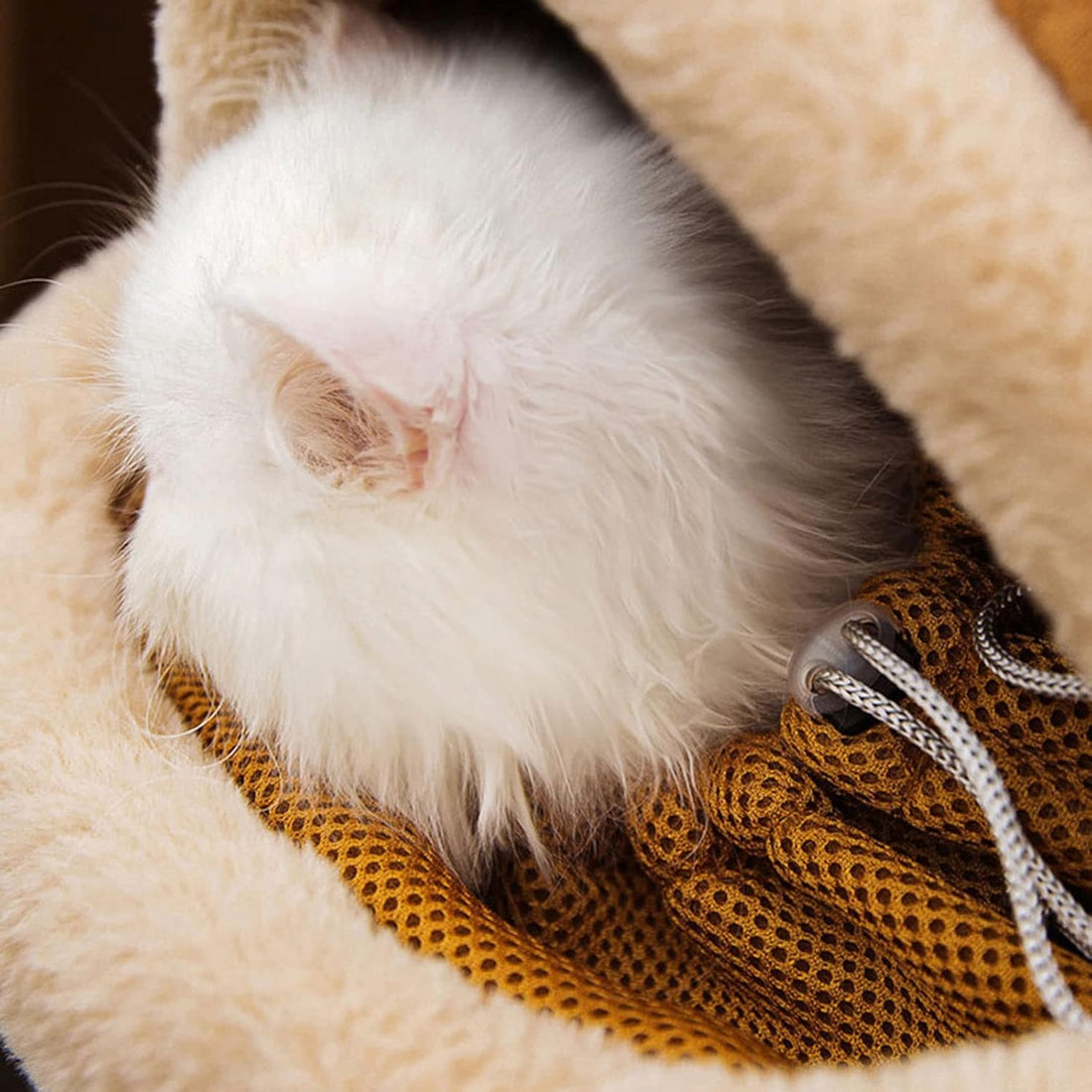 Pet Carrier Backpack Travel Bag Plush Winter Outdoor Hand Warmer