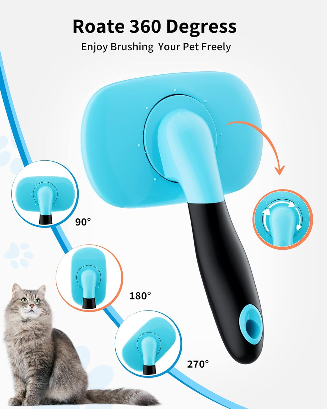 Pet Shedding Grooming Brush For Cats And Dogs