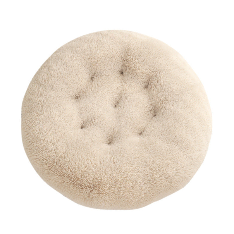 Pet Round Plush Warm Sleeping Mat Bed