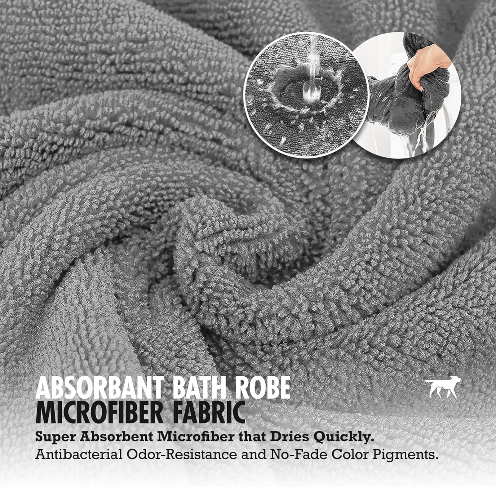 Pet Bathrobe Super Absorbent Quick Drying Coat For Pets