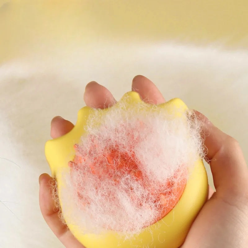 Pet Bath Brush Massage Comb Shampoo Dispenser Cleaning Tool For Pets