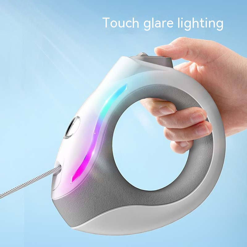 Pet Retractable Luminous Light Ring Walking Leash