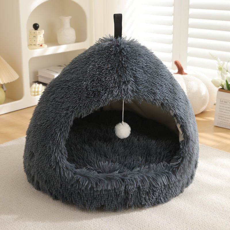 Pet Plush Warm Winter Nest Bed