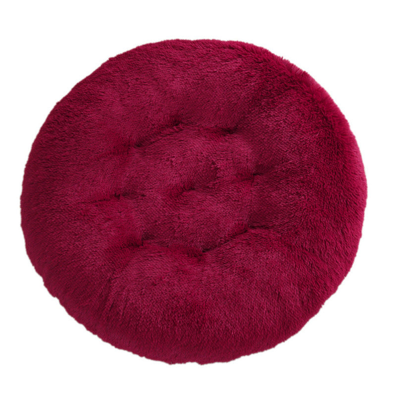 Pet Round Plush Warm Sleeping Mat Bed