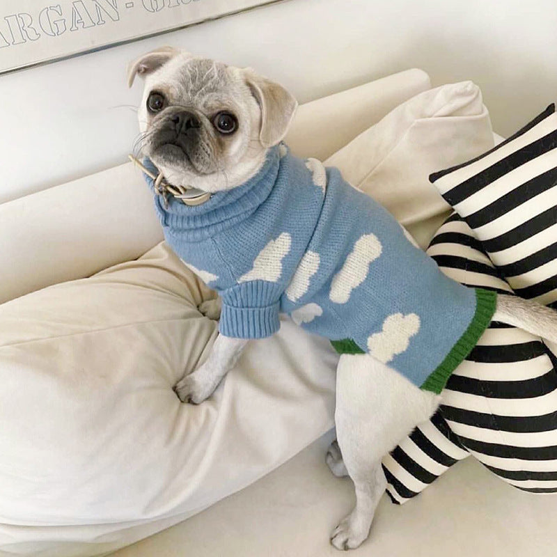 Pet Sweater Jacquard Knit Warm Clothing Apparel