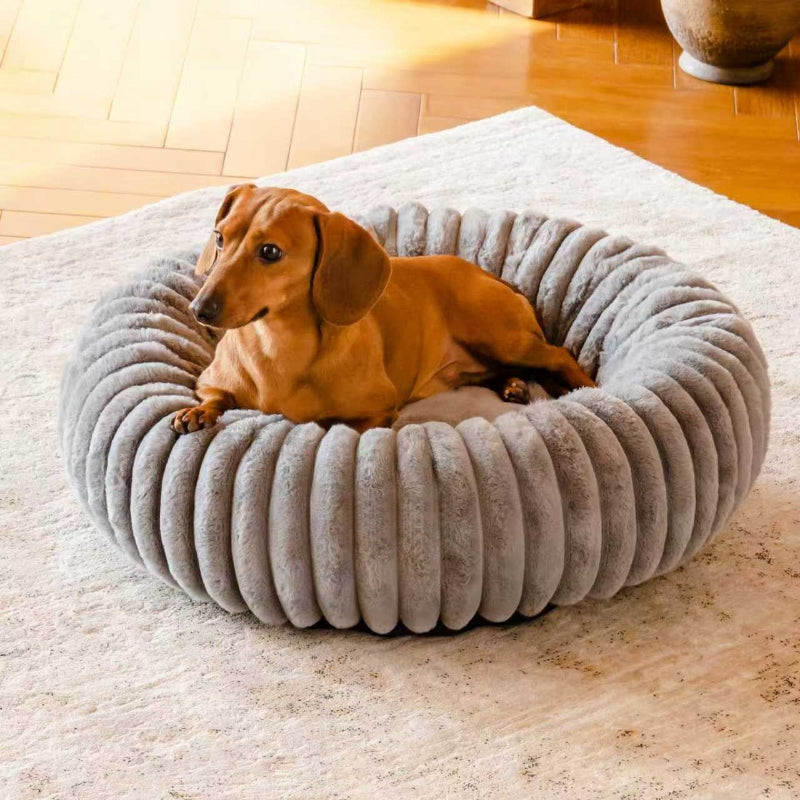 Pet High Grammage Plush Round Winter Warm Sleeping Mat