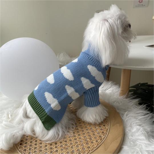 Pet Sweater Jacquard Knit Warm Clothing Apparel