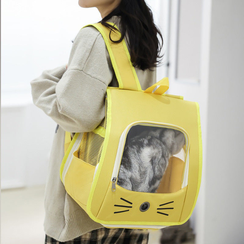 Pet Backpack Carrier Breathable Portable Shoulder Travel Bag