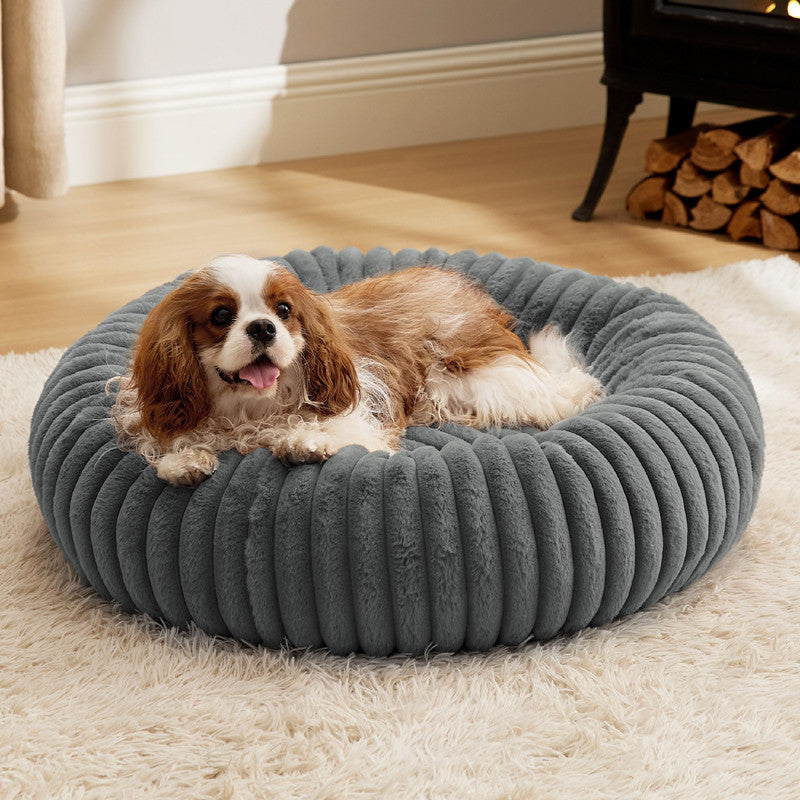 Pet High Grammage Plush Round Winter Warm Sleeping Mat
