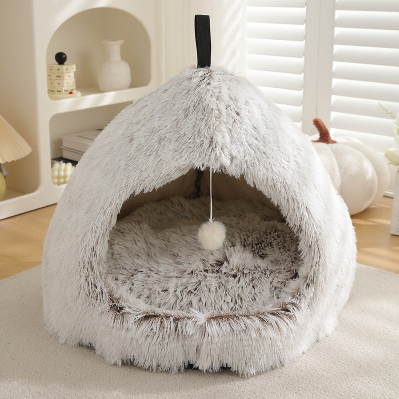 Pet Plush Warm Winter Nest Bed