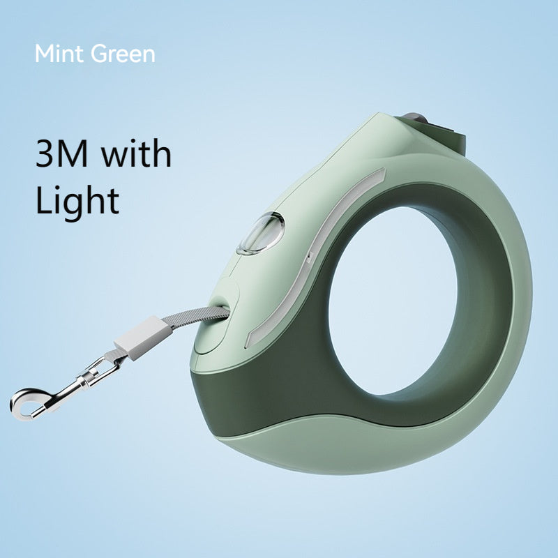 Pet Retractable Luminous Light Ring Walking Leash