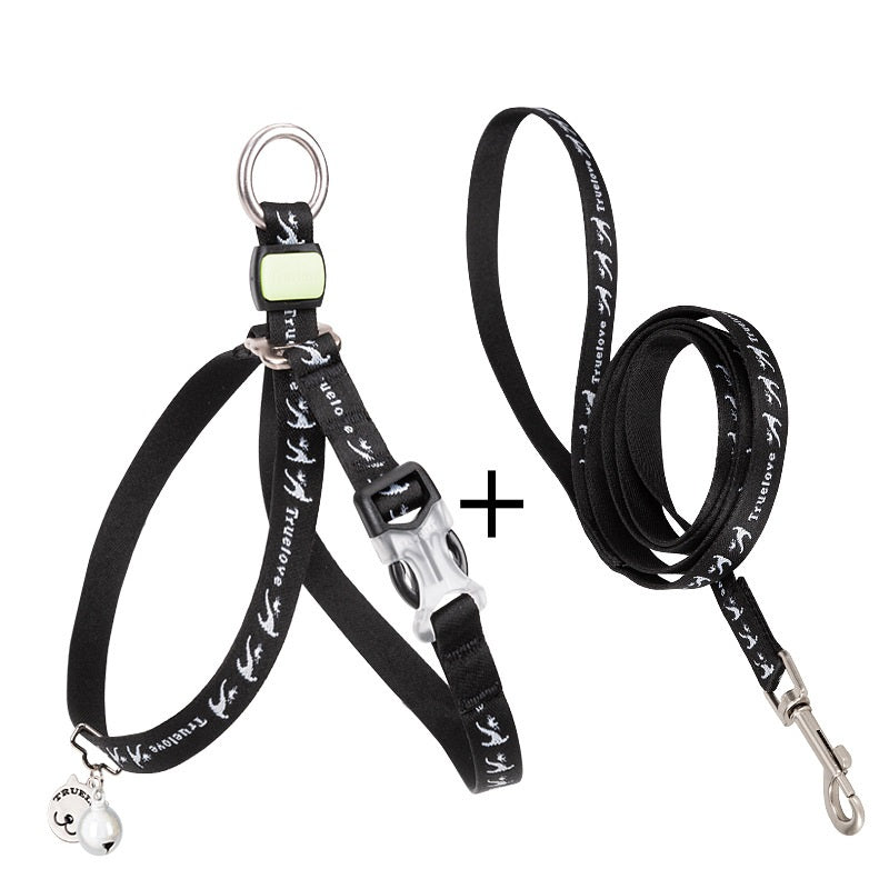 Pet Bell Chest Strap Vest Style Walking Leash Set