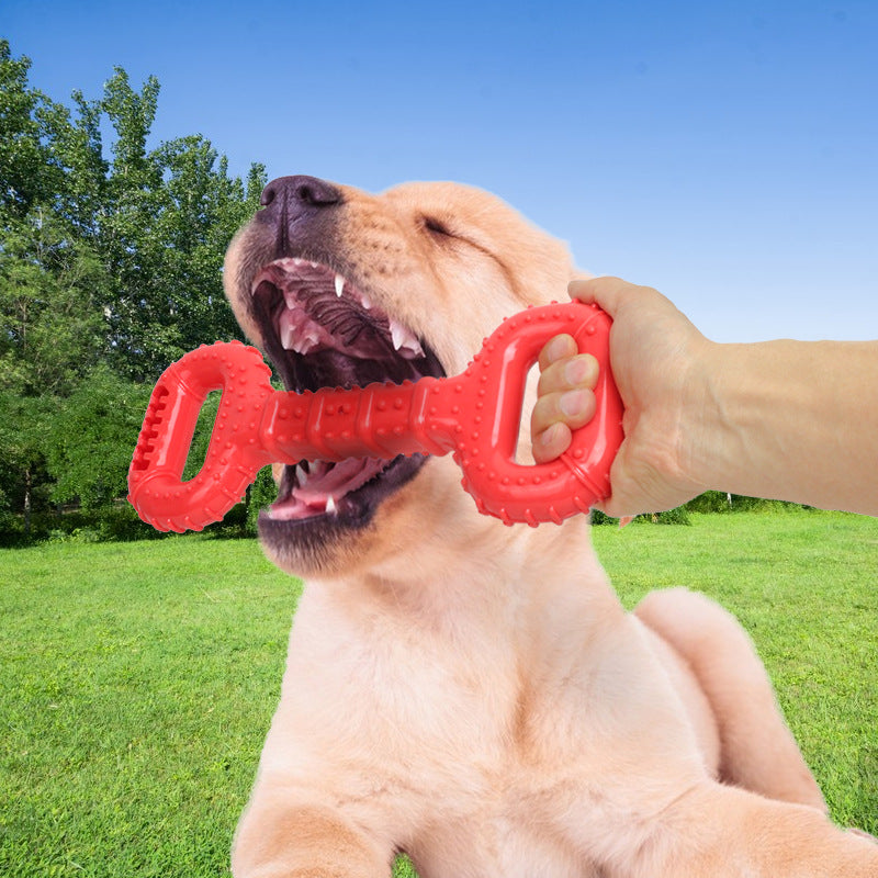 Pet Long Lasting Chew Bone Interactive Pull Band Toy
