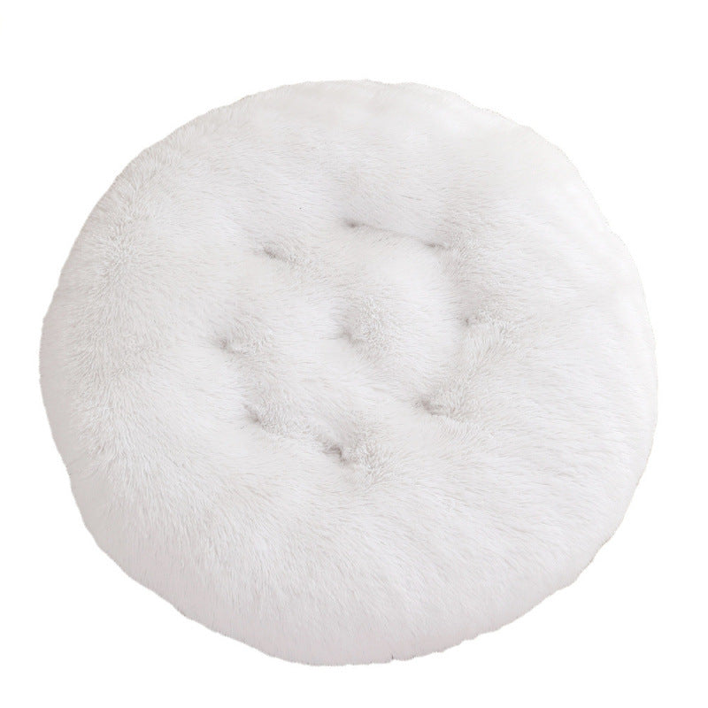 Pet Round Plush Warm Sleeping Mat Bed