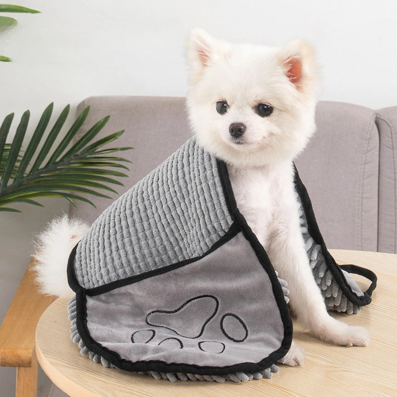 Absorbent Microfiber Pet Drying Towel Hand Pocket Quick Dry