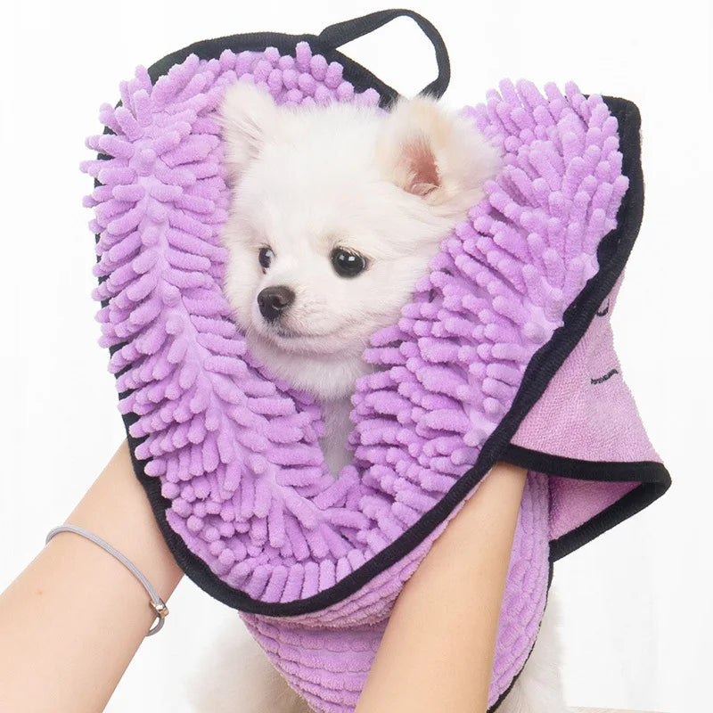 Absorbent Microfiber Pet Drying Towel Hand Pocket Quick Dry