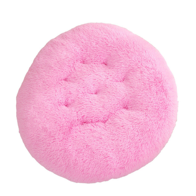 Pet Round Plush Warm Sleeping Mat Bed