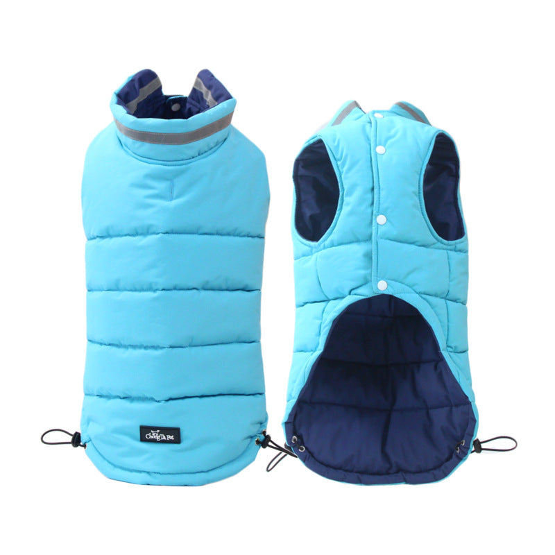 Pet Jacket Thickened Waterproof Outdoor Reflective Double Sided Coat