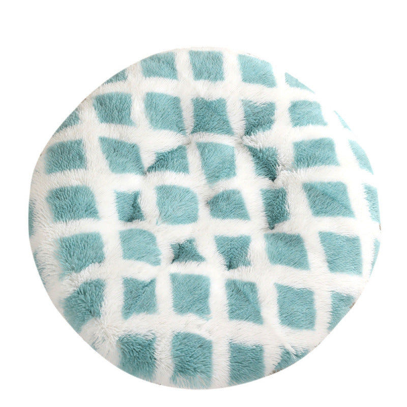 Pet Round Plush Warm Sleeping Mat Bed