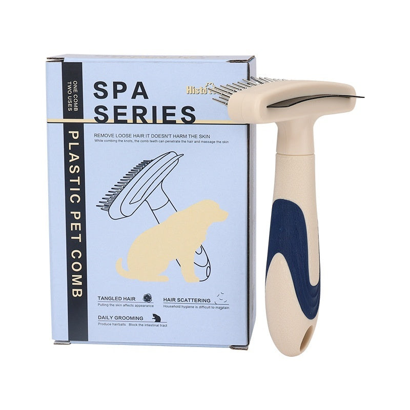 Pet Grooming Brush For Removing Loose Fur And Detangling